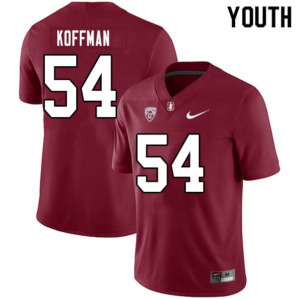 Youth #54 Jake Koffman Stanford Cardinal College Football Jerseys Sale-Cardinal